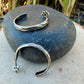 Argentium Silver Hoop Earrings • Push‑Back Post Hoops • Floral Leaf Pattern • Lightweight 925