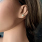 Number 8 Turquoise Stud Earrings • 4mm 5mm 6mm • Sterling Silver Bezel Studs