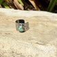 5mm Number 8 Genuine Turquoise Sterling Silver Ear Cuff | Floral Doodle Band, No-Piercing Earring