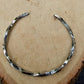 Sterling Silver Zig‑Zag Twist Cuff Bracelet • Oxidized Stacking Jewelry