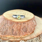 6mm Number 8 Turquoise Ring • Floral Sterling Silver Band • Southwest Jewelry