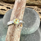6mm Number 8 Turquoise Ring • Floral Sterling Silver Band • Southwest Jewelry