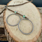 Sterling Silver Turquoise Hoop & Post Earrings • 6mm Kingman Turquoise • Custom Size