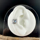 Sterling Silver Moonstone Ear Cuff • Deep Textured Band • Faux Conch • No Piercing Needed
