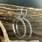 Sterling Silver Lever‑Back Hoop Earrings • Bali Berry Floral Patterned Wire • Handmade Hoops