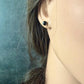 6mm Onyx Stud Earrings • Sterling Silver • Smooth or Serrated Bezel