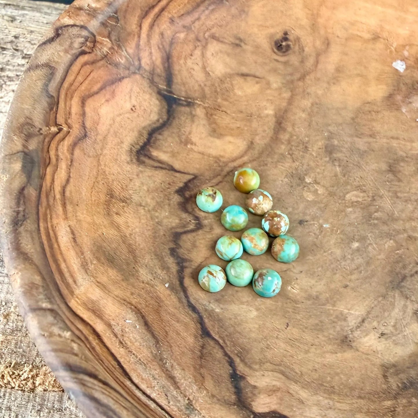Sterling Silver 4mm Genuine Turquoise Ear Cuff • 40 Cal Bullet Slice • No‑Piercing Faux Conch