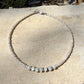 Freshwater Anklet with Mother of Pearl Accent • Sterling Silver Ankle Bracelet