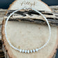 Freshwater Anklet with Mother of Pearl Accent • Sterling Silver Ankle Bracelet