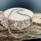 Sterling Silver Navajo Pearl Choker • Dainty 4mm Beaded Necklace