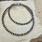 4mm Sterling Silver Desert Pearl Choker Necklace • Classic Southwestern Elegance