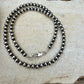 5mm Sterling Silver Desert Pearl Choker Necklace • Classic Southwestern Elegance