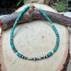 Sterling Silver Desert Pearl Anklet • Turquoise Heishi • Southwest Jewelry