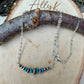 Arizona Turquoise Bar Necklace with Desert Pearls | Sterling Silver Southwestern Jewelry