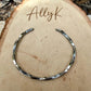Sterling Silver Zig‑Zag Twist Cuff Bracelet • Oxidized Stacking Jewelry