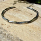 Sterling Silver Zig‑Zag Twist Cuff Bracelet • Oxidized Stacking Jewelry