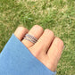 Sterling Silver Beaded Ring Stack • Set of Three • Minimalist Stacking Rings