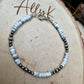 Desert Pearl & White Howlite Bracelet • Sterling Silver Stacker • Southwestern Jewelry