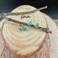 14k Gold Filled Kingman Turquoise Stud Earrings • 4mm 5mm 6mm • Sterling Silver Bezel