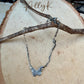 Sterling Silver Butterfly Anklet • Handmade Oxidized Southwest Dainty Ankle Bracelet