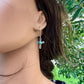 Sterling Silver Cross Earrings • Kingman Turquoise • Handmade Southwest Jewelry