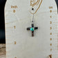 Sterling Silver Cross Earrings • Kingman Turquoise • Handmade Southwest Jewelry