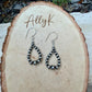 Desert Pearl Teardrop Hoop Earrings • Sterling Silver Dainty Southwestern Jewelry