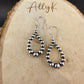 Desert Pearl Teardrop Hoop Earrings • Sterling Silver Dainty Southwestern Jewelry