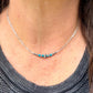 Arizona Turquoise Bar Necklace with Desert Pearls | Sterling Silver Southwestern Jewelry