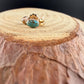 14k Gold Filled Number 8 Turquoise Stud Earrings • 4×6mm Oval Posts