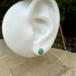14k Gold Filled Number 8 Turquoise Stud Earrings • 4×6mm Oval Posts