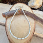 White Dolomite Anklet • 2.6mm Micro Beads • Sterling Silver Dainty Ankle Bracelet