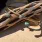 Brass Number 8 Turquoise Rustic Cuff Set of 2 • Hand‑Forged Adjustable Stack