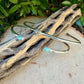 Sterling Number 8 Turquoise Cuff Bracelet Set • Hand‑Forged Two‑Piece Stack