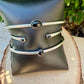 Onyx Cuff Set of 3 – Hand Forged Adjustable Sterling Silver Bracelets