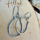 Sterling Silver Paisley Drop Earrings • Western Stirrups • Handmade Artisan Jewelry
