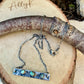 Turquoise Bar Necklace • Sterling Rectangle Pendant • Oxidized Artisan Chain