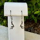 Sterling Silver Deer Antler Earrings • Rustic Nature Inspired Artisan Drops