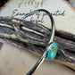 Sterling Number 8 Turquoise Cuff Bracelet Set • Hand‑Forged Two‑Piece Stack