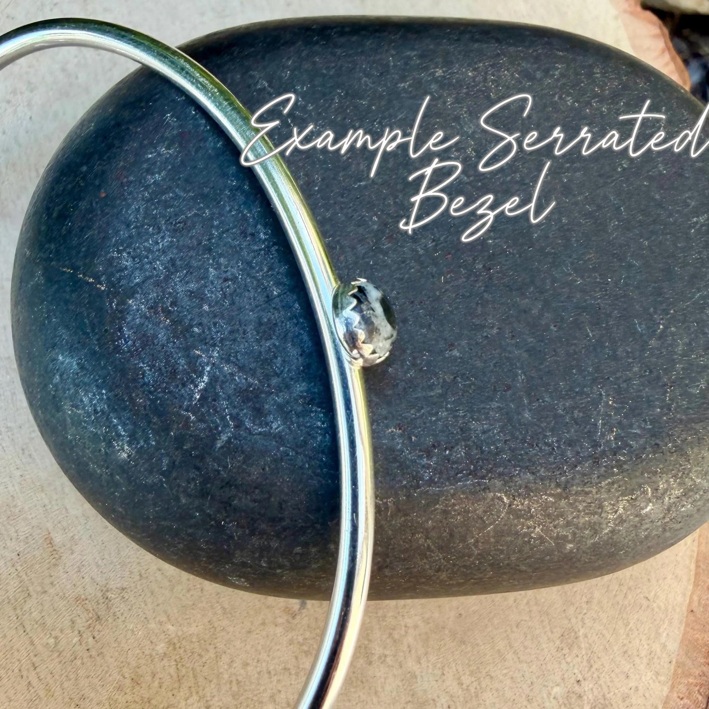 White Buffalo Turquoise Cuff Set of 2 • Handmade Adjustable Sterling Silver Bracelets