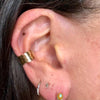 14k Gold Filled Ear Cuff • Hammered Faux Conch • No Piercing Adjustable Cuff