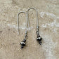 Sterling Silver Desert Pearl Earrings • Dainty Oxidized Saucer Pearls • Lightweight Drops