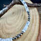 Desert Pearl & White Howlite Bracelet • Sterling Silver Stacker • Southwestern Jewelry