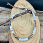 Desert Pearl & White Howlite Bracelet • Sterling Silver Stacker • Southwestern Jewelry