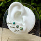 Number 8 Turquoise Stud Earrings • 4mm 5mm 6mm • Sterling Silver Bezel Studs