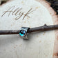 Blue Topaz 6mm Ear Cuff • Sterling Silver Paisley Wrap • Faux Conch • No Piercing