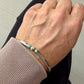Sterling Silver Cuff Bracelet • Number 8 Turquoise • Hammered Triple Stone Cuff