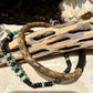 Camo Leather Bracelet Set • African Turquoise • Onyx • Hematite • Stainless Steel Bayonet Clasp