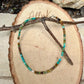 Sterling Silver Turquoise Anklet • Dainty 3mm Ombre Hubei Turquoise