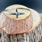 Sterling Silver Cross Cuff Bracelet • Number 8 Turquoise • Rustic Southwestern Faith Jewelry